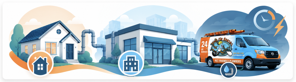 Free Flo Rooter residential, commercial, and emergency plumbing services